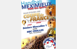 Coupe de France masculine 2ème tour samedi 29 octobre