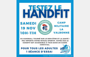 Le HANDFIT, c'est parti 