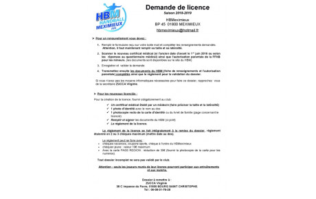Dossier de licence