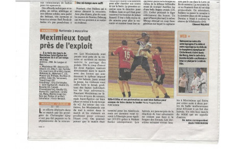[Presse] Une rencontre au sommet pour Meximieux