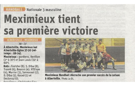 [Presse] Meximieux tient sa première victoire