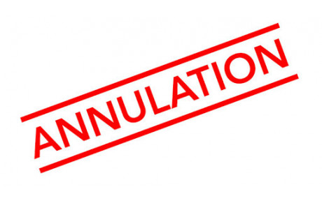 Annulation Entraînements -11G