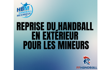 Reprise des entrainements en extérieur pour les mineurs